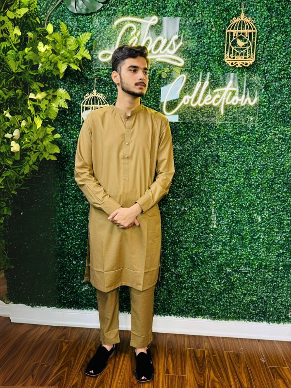 Men's Shalwar Kameez Mustard – Libas Collection