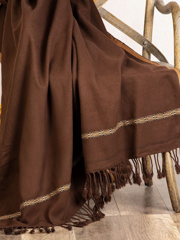 Junaid Jamshed Shawl - Mud Brown