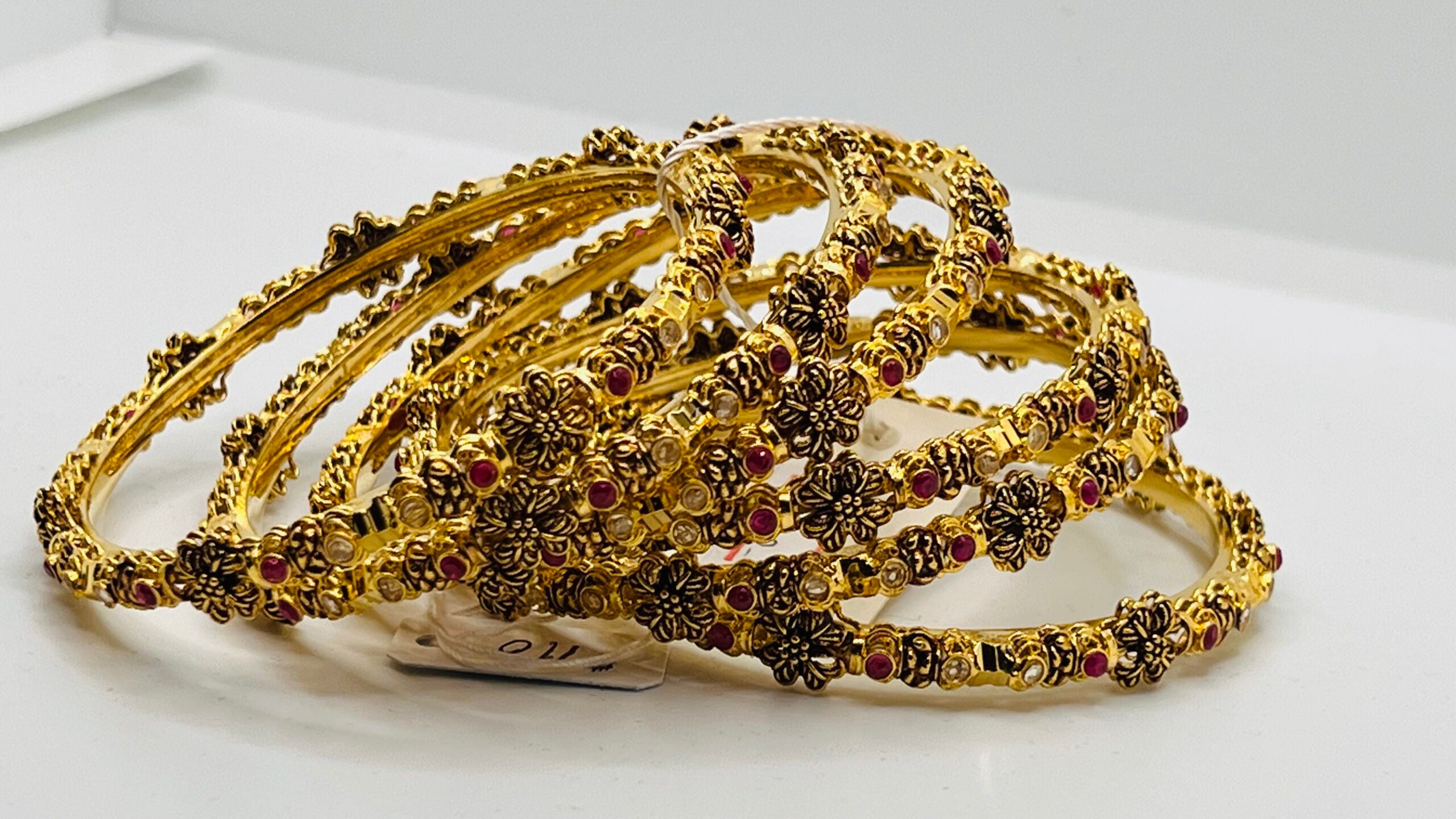 Gold Bangles Set Pakistani Indian Jewelry