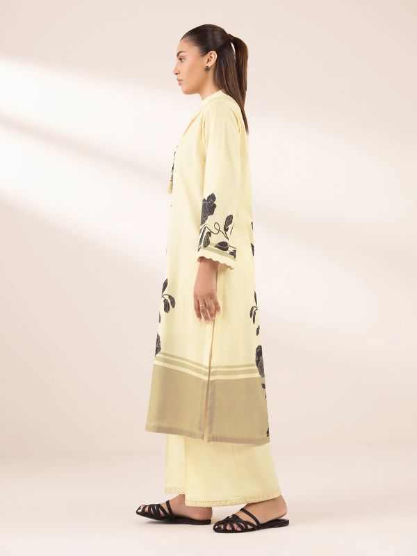 Sapphire - Off-White Printed Lawn Shirt