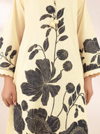 Sapphire - Off-White Printed Lawn Shirt
