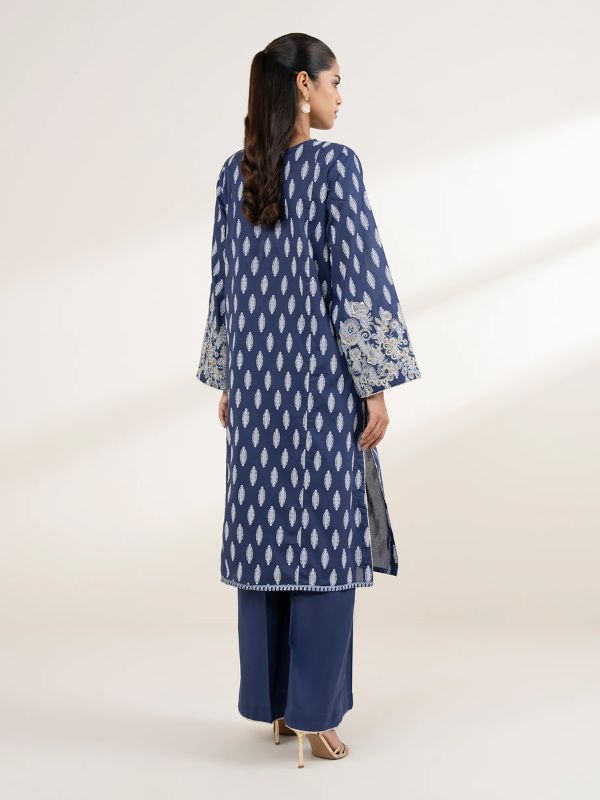 Sapphire - Blue Embroidered Lawn Shirt