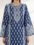 Sapphire - Blue Embroidered Lawn Shirt