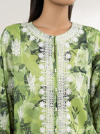 Sapphire - Light Green Embroidered Lawn Shirt