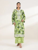 Sapphire - Light Green Embroidered Lawn Shirt