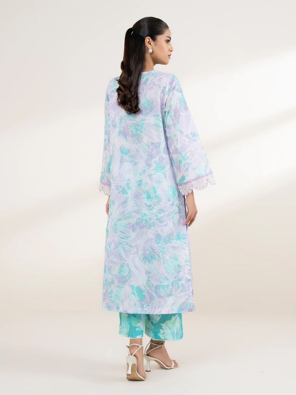 Sapphire - Purple Embroidered Lawn Shirt