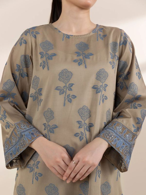 Sapphire - Beige Jacquard Shirt