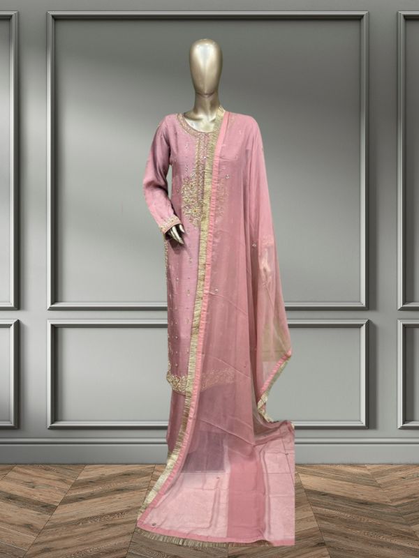 Quzey Chiffon - Pink