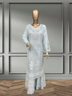 Quzey Chiffon - Ice Blue