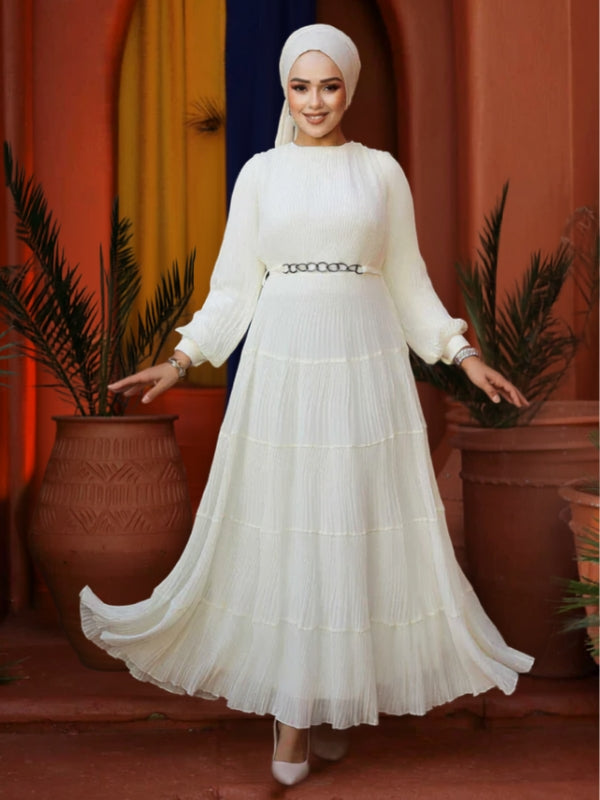 Modest Ruffle Dress #8650BG