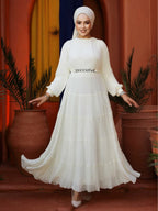 Modest Ruffle Dress #8650BG
