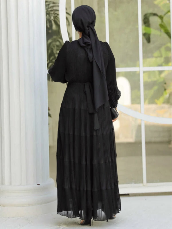 Modest Ruffle Dress #8650BK