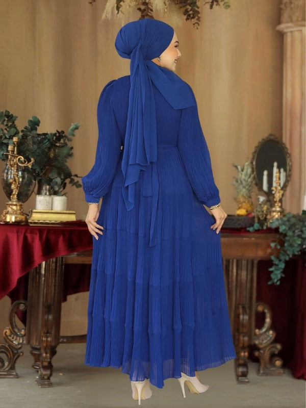 Modest Ruffle Dress #8650BL