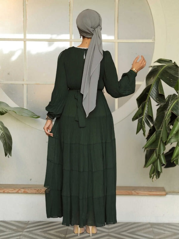 Modest Ruffle Dress #8650DG