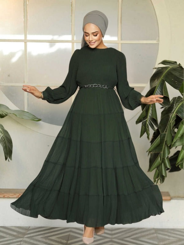 Modest Ruffle Dress #8650DG