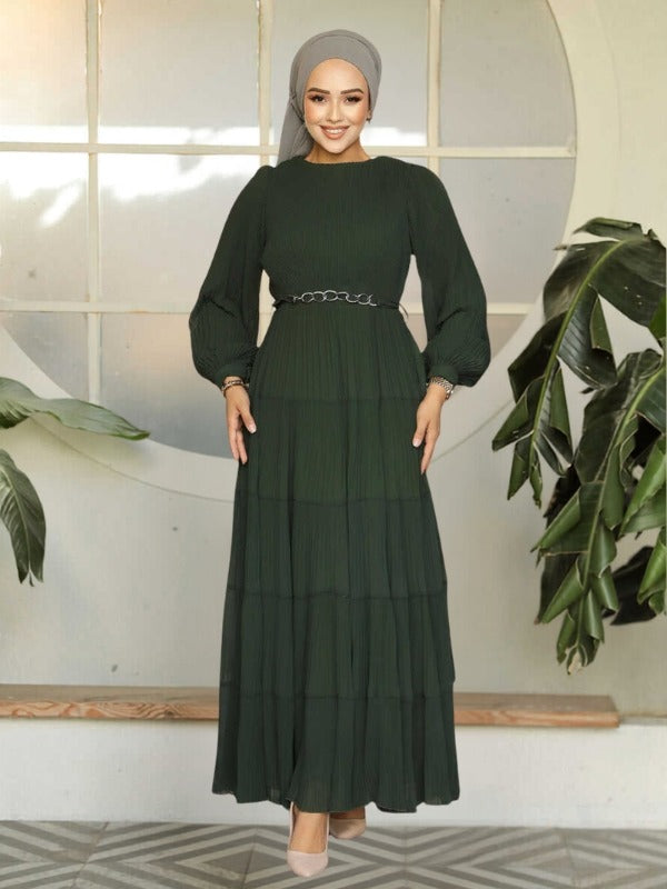 Modest Ruffle Dress #8650DG