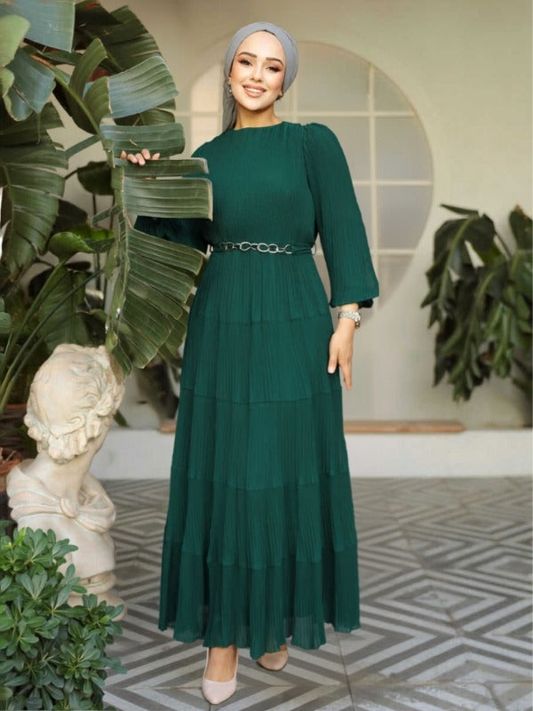 Modest Ruffle Dress #8650EG