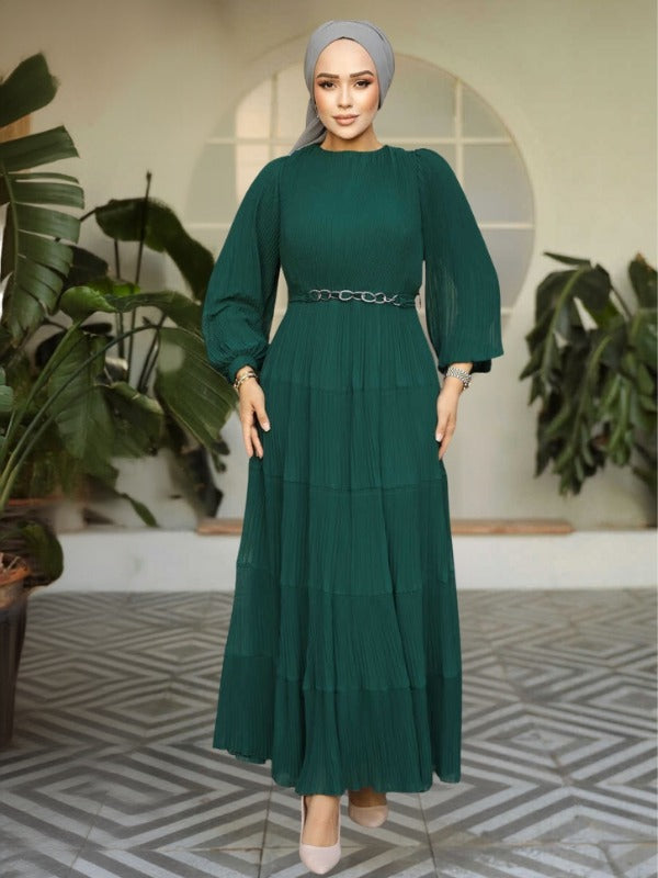 Modest Ruffle Dress #8650EG