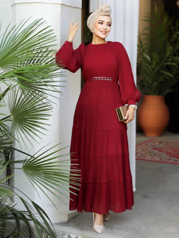 Modest Ruffle Dress #8650RD