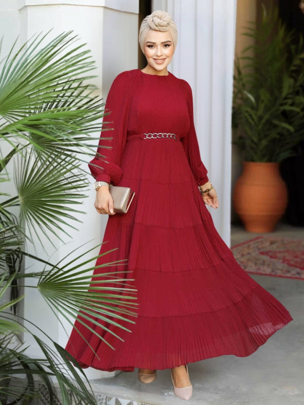 Modest Ruffle Dress #8650RD