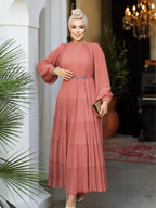 Modest Ruffle Dress #8650SP