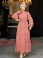 Modest Ruffle Dress #8650SP