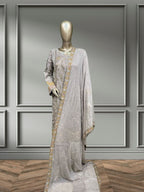 Quzey Chiffon - Mouse Grey