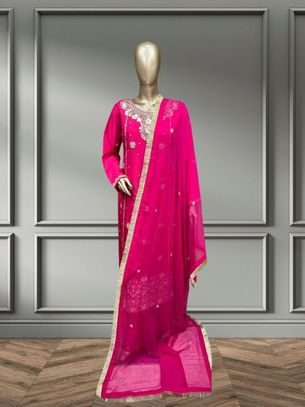 Quzey Chiffon - Fuchsia