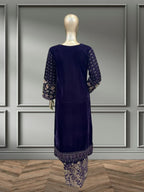 Quzey Velvet Dress - Violet