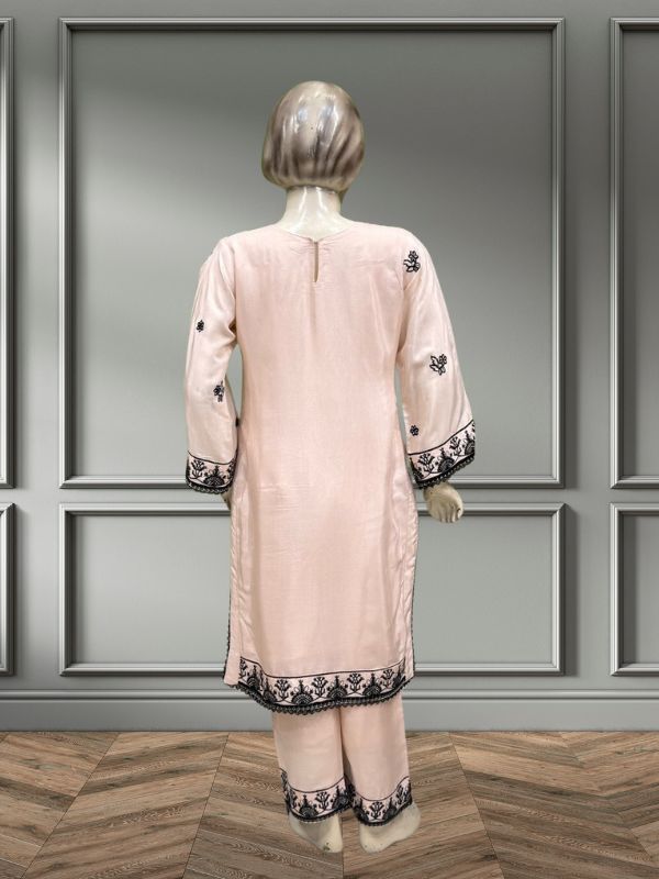 Quzey Kids Embroidered-Pink