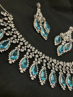 Quzey AD Ferozi Necklace Set