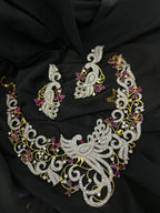 Quzey AD Golden Necklace Set