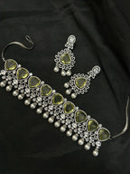 Quzey AD Green Chokar Set