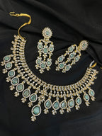 Quzey AD Green Necklace Set