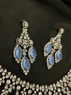 Quzey AD Ice-Blue Necklace Set