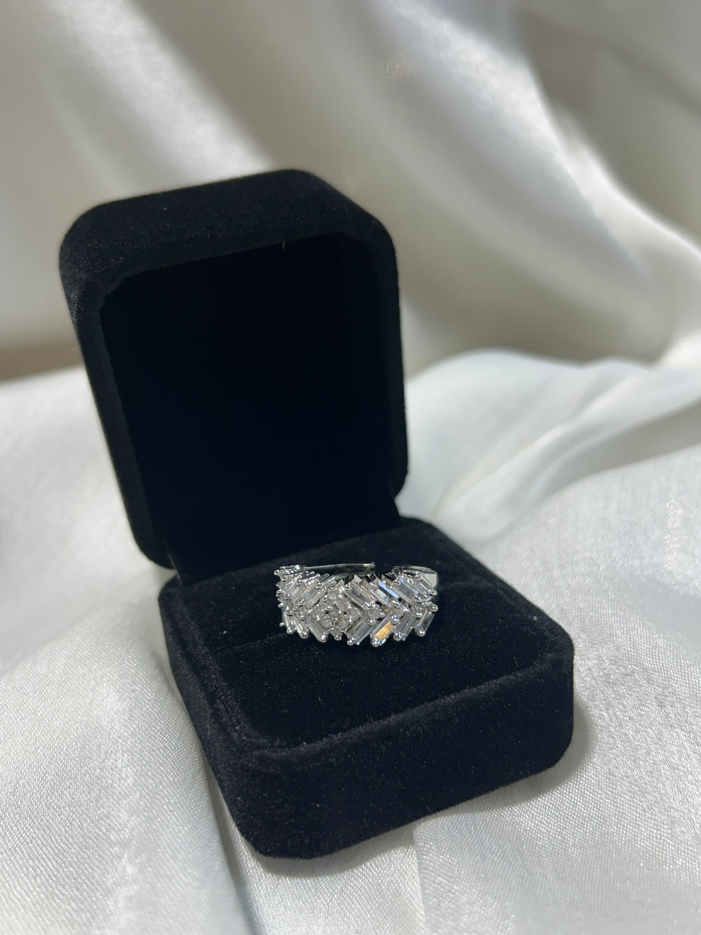 Quzey Baguette Cut AD Ring