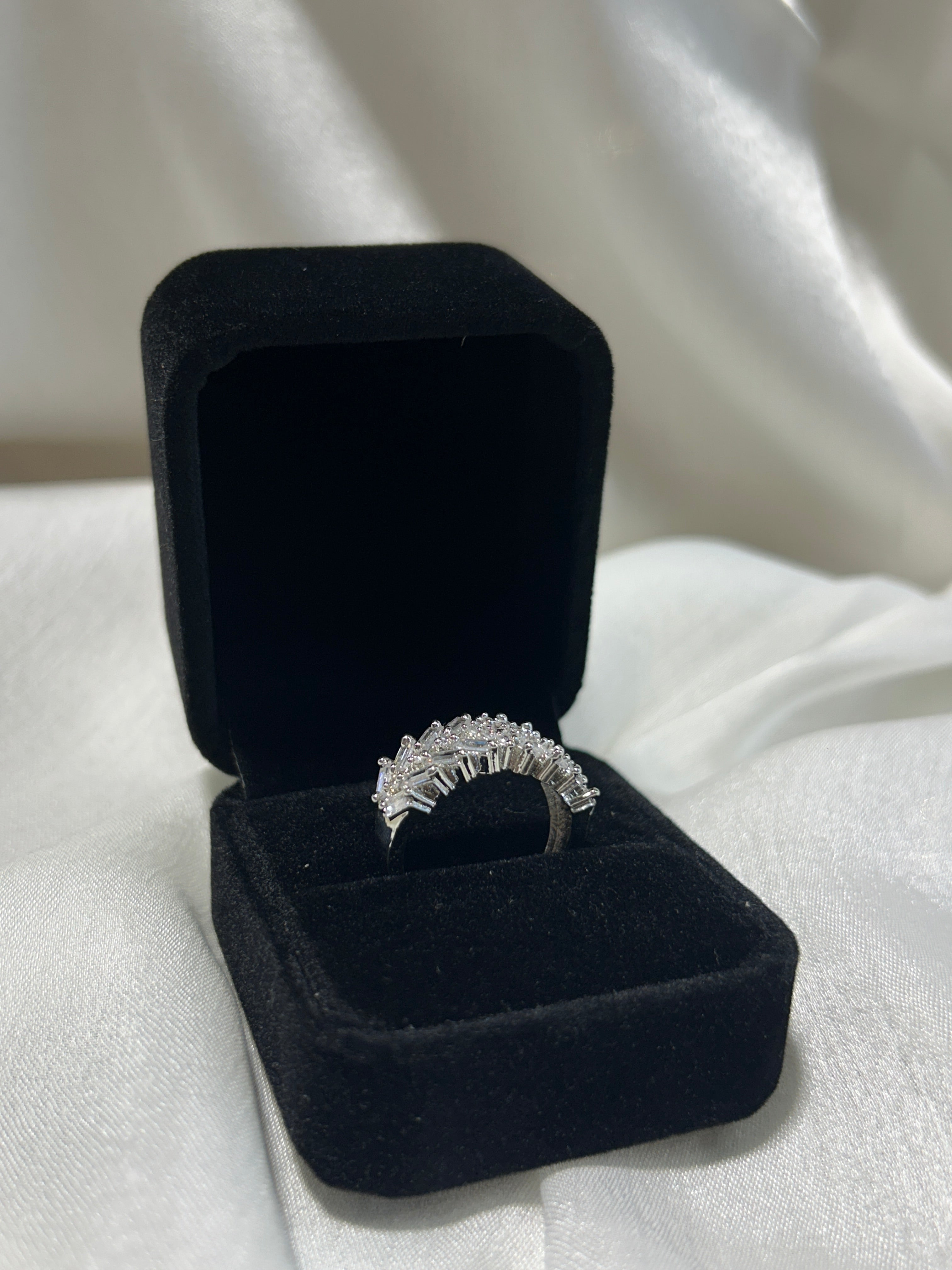 Quzey Baguette Cut AD Ring