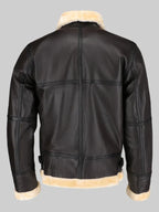 Quzey Black Leather Fur Jacket