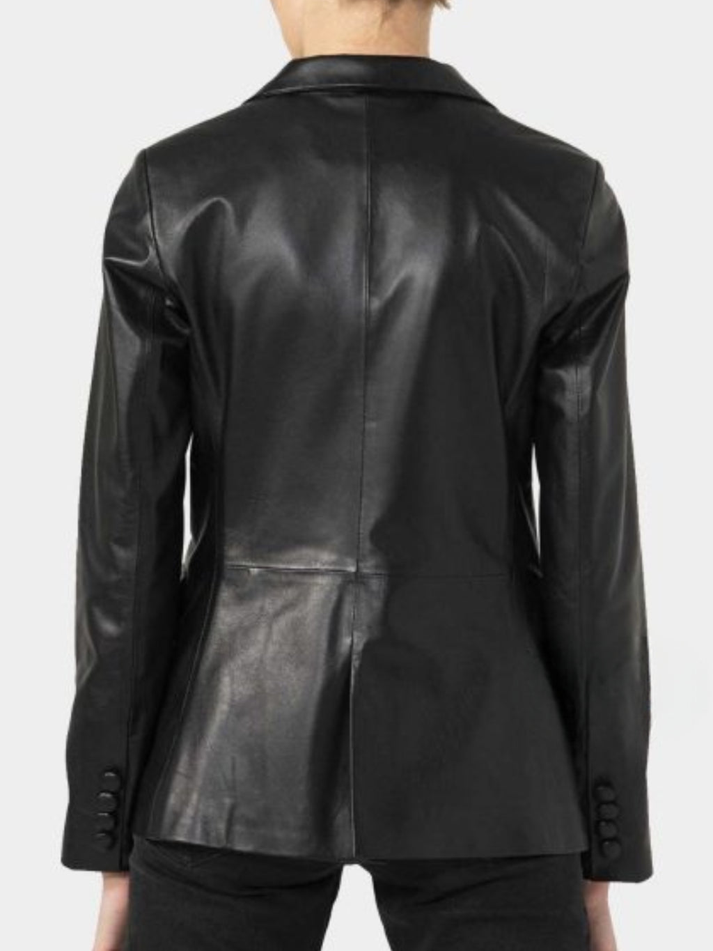 Quzey Black Sheep Leather Blazer