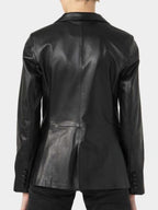 Quzey Black Sheep Leather Blazer