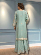 Quzey Chiffon Formal Sharara #2776CG
