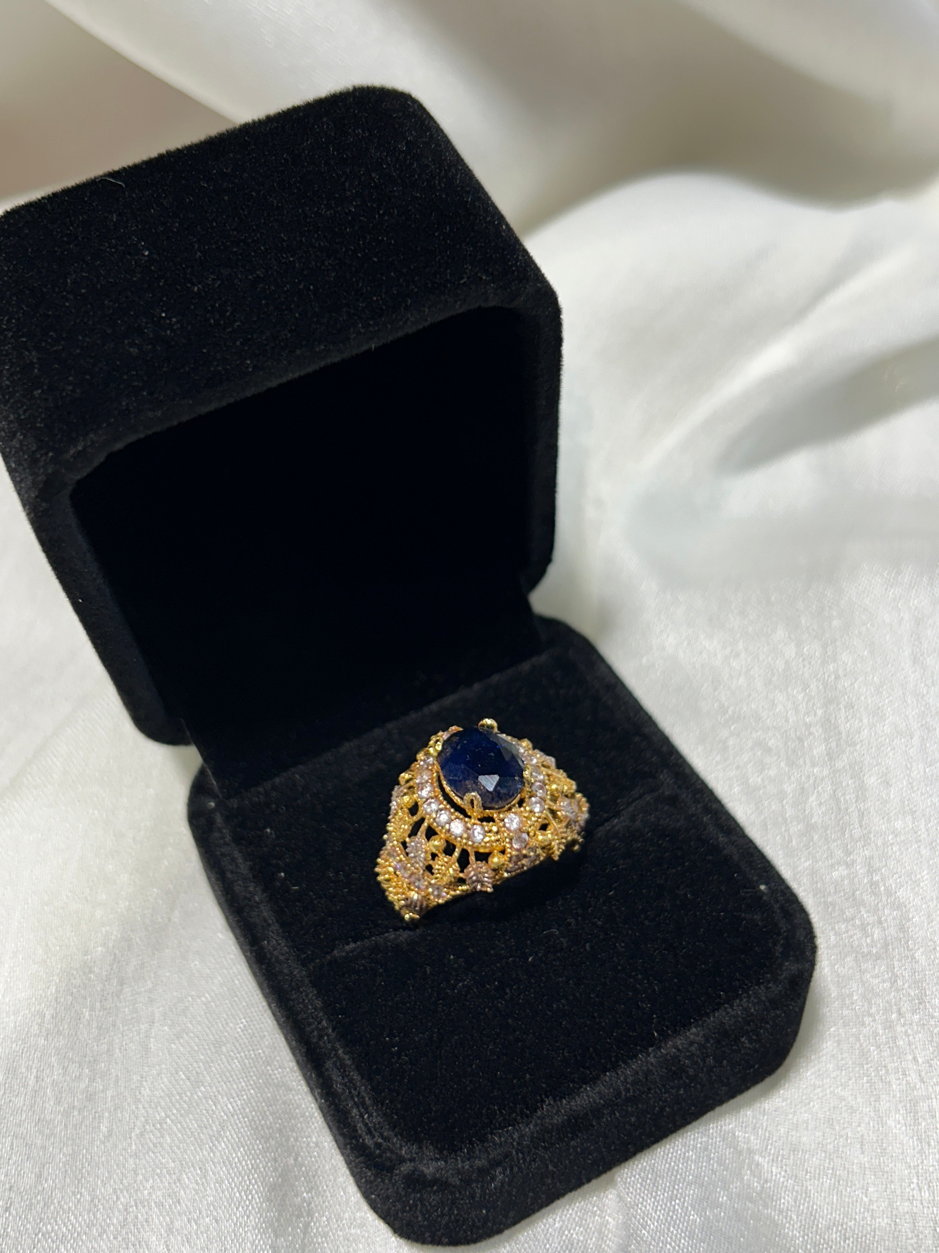 Quzey Blue Stone Ring