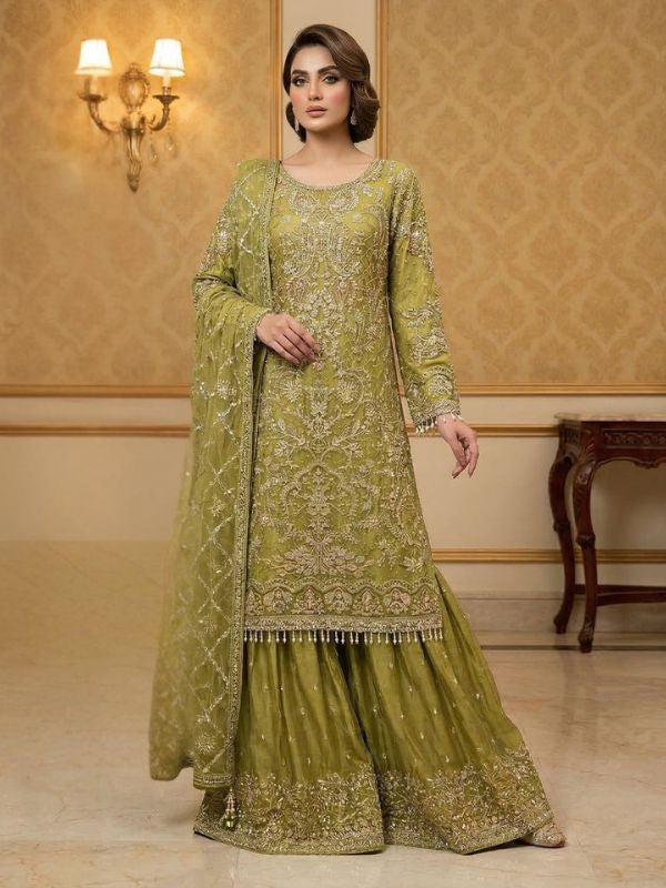 Quzey Chiffon Formal Sharara #323MH