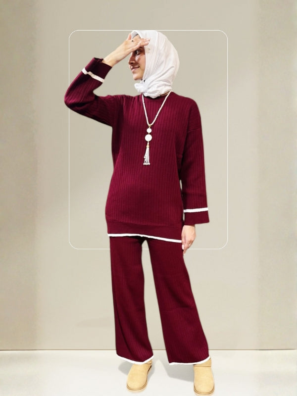 Quzey Co-ord Set - Maroon