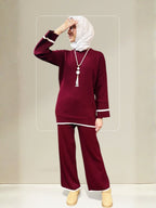 Quzey Co-ord Set - Maroon