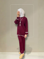 Quzey Co-ord Set - Maroon
