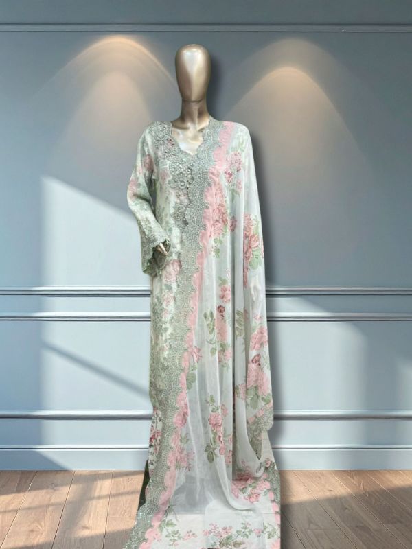 Quzey Floral Chiffon Formal #2773PS