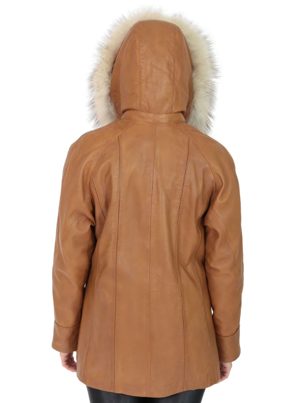 Quzey Genuine Sheep Leather Coat
