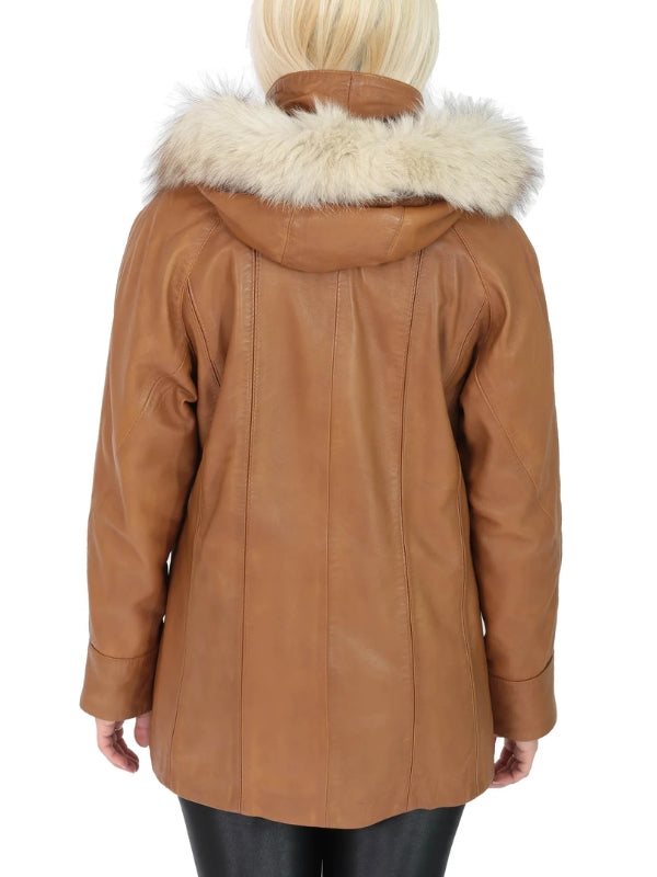 Quzey Genuine Sheep Leather Coat