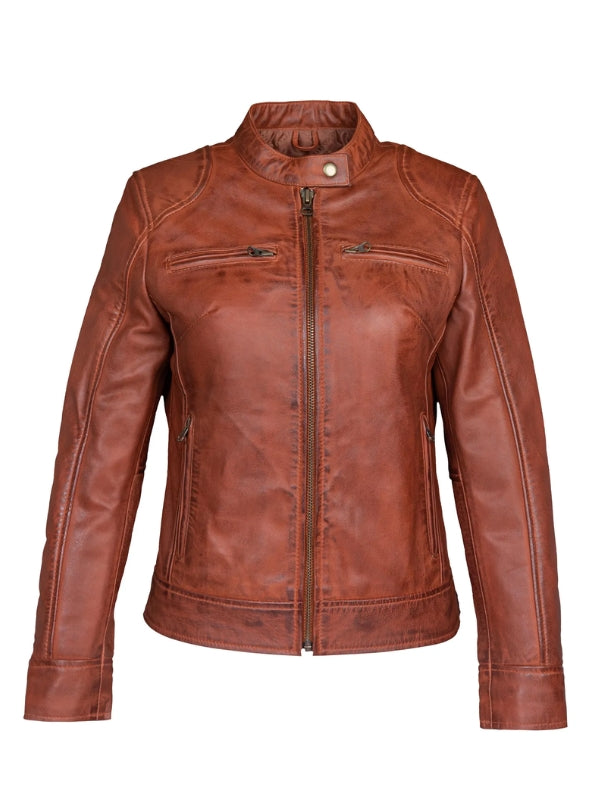 Quzey Genuine Sheep Leather Jacket